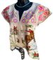 Women's Clothing Temperament Commuter Loose Type Printed Round Neck Short Sleeved Shirt_ecoleips.com