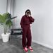 New Cross-Border European American Style Casual For Women With Heart Print Hoodie, Drawstring Shorts, Sweatshirt, And_ecoleips.com