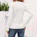 Women's Clothing Round Neck Textured Long Sleeve T-Shirt New Fit True To Size Regular Top_ecoleips.com