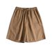 Suitable For All Seasons 14-Pack French Linen Loose Slimming Elastic Waist Drawstring Adjustable Wide-Leg Shorts Skirt Pants For Women#167_ecoleips.com