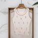 Women's Clothing Beaded Camisole For Women, Summer Slimming Design Sleeveless Top For Outer Wear_ecoleips.com