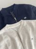Women's Casual Embroidered Zip-Up Hoodie With Stand Collar – Loose Fit Long Sleeve Pullover For Autumn_ecoleips.com
