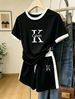 Women's Color Block Print Shorts Set - Summer Casual Two-Piece Outfit-5_ecoleips.com