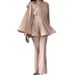 Women's clothing round neck bat sleeve pleated large swing top temperament elegant suit_ecoleips.com