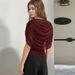 Women's Cross-Over Collar Draped Slim Fit Sleeveless Top European American Style Autumn Winter New Scarf Trendy_ecoleips.com
