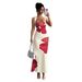 Elegant Floral Print Backless Halter Neck Bodycon Maxi Dress - Stylish & Comfortable For Parties, Dates & More (S/M/L/Xl, 4 Colors Available)_ecoleips.com