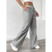 2024 New Europea Ad America Trade Cross-Border Striped Log Pats Casual Versatile Street Fashio Loose Wide-Leg_ecoleips.com