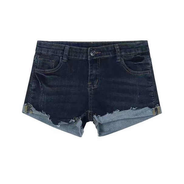 American Retro Style Girl Denim Shorts For Women, Summer Low-waist Slimming Pants, Rolled Hem Ultra-short Shorts,_ecoleips.com