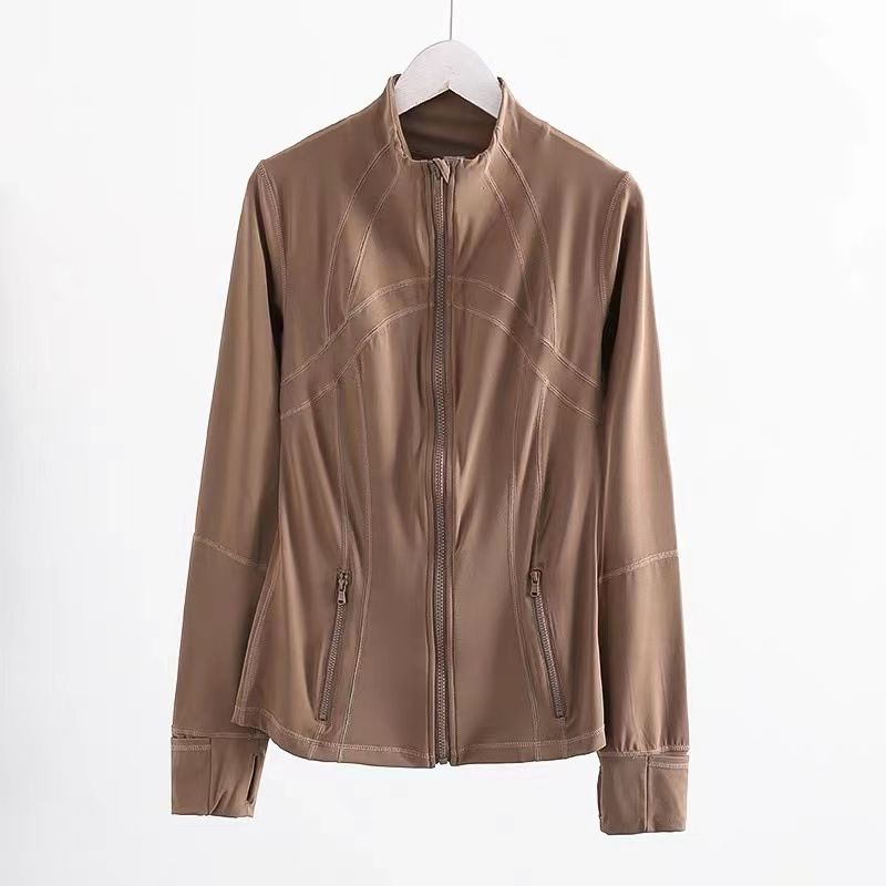 Women's Yoga Sports Jacket Lightweight Zippered Cardigan Stretchy Workout Top For Gym Running Fitness_ecoleips.com