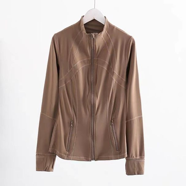 Women's Yoga Sports Jacket Lightweight Zippered Cardigan Stretchy Workout Top For Gym Running Fitness_ecoleips.com