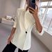 Women's Clothing Women's Long Sleeve Satin Suit Casual Loose Fashion One Button Jacket Autumn Winter Long Sleeve For Formal & Casual_ecoleips.com