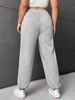 Women's Fleece Lined Casual Sports Sweatpants Loose Fit Winter Clothing European American Style Independent Store_ecoleips.com