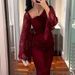 Sexy Lace Slanted Neck Women's Evening Dress Autumn New Long Sleeved High Waist A-line Dress Elegant Pleated Slim Fit Maxi Dress_ecoleips.com