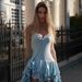 Women's Sexy Asymmetrical Ruffled Halter Backless Single Breast Button Mini Dress – Summer Club Gown_ecoleips.com