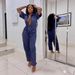 Women's High Waist Loose Fitting Jumpsuit With Pockets Autumn/Winter Fashion Leg Lengthening Slimming Cargo Pants Independent Website Exclusive_ecoleips.com