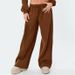 Women's Casual Loose Sports Sweatpants Mid Waist Full Length Polyester Spring Autumn Fashion_ecoleips.com