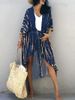 K Zi-dyed Sun-protective Open-fronted Cardigan Beach Vacation Dress Bikini Cover-up Swimwear Women's Sun-protective Clothing_ecoleips.com