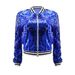 Spring Autumn 2027 Fashion European-USA Style Hip-Hop Outerwear Coat Women Polyester Stand Collar Sequin Long Sleeve Casual Slim Zipper Jacket_ecoleips.com