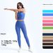 Women's Seamless Sports Bra Tight Fitting Round Neck Vest One Piece Cup Gym Wear With Breast Pads Fixed Cup Yoga Wear Short_ecoleips.com