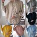 Women's Batwing Sleeve Knitted Sweater - Soft Cotton Blend High Neck Pullover, Loose Fit Casual Elegant Tops For Fall Winter (Multiple Colors & Sizes)_ecoleips.com