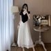 High End V-Neck Dress Summer Slimming Temperament, High-End Sense, Fashionable And Fashionable, Upscale Mid Length_ecoleips.com