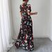 Women's Clothing Temperament Elegant Style Printed V Neck Dress Women's Clothing Spring And Summer_ecoleips.com