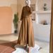 Skirt Set Muslim Arab Women's Clothing 2025 New Long Sleeve Shirt Casual Dress_ecoleips.com