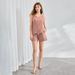 Voya Women's Clothing Hot Selling And Popular Fashion Minimalist Home Suit Set, Thin Suspender Shorts Two-piece Set_ecoleips.com