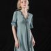 Silk Pajamas Women's Lace Sexy Nightgown Thin Ice Silk Short-sleeved Loungewear_ecoleips.com