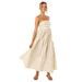Wish 2025 New Foreign Trade Striped Sleeveless Strapless Backless Simple Dress - 88111_ecoleips.com