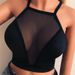Sexy Mesh Crop Top Summer Women Casual Tank Top Vest Blouse Sleeveless Sport Crop Tops Shirt See-through Transparent Crop Top_ecoleips.com