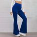 European And American Cross-Border Women's Spring Summer New High-Waisted Slimming Long Yoga Sports Running Flared_ecoleips.com