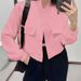 Women's Clothing Unisex Stand-Collar Utility Jacket – Oversized Multi-Pocket Polyester Coat (S-3XL, 9 Colors)_ecoleips.com