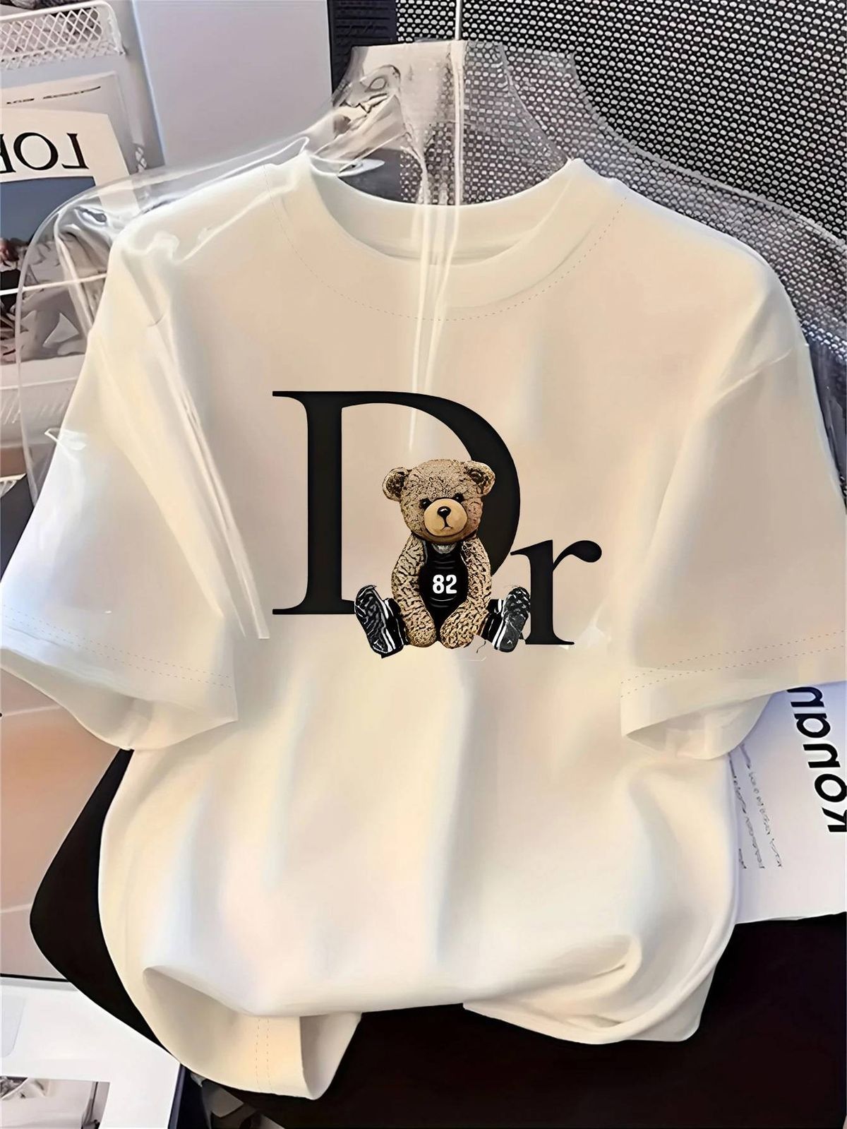 2025 Summer Fashion T-Shirt Trendy Loose Fit Casual Short Sleeve Printed Top_ecoleips.com