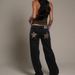 Retro Star Print Women's Jeans, Street Harajuku Style Loose-Fit Straight-Leg Casual Pants_ecoleips.com