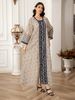 Women's Long Robe Fashion Mesh Dress Abaya, European And American Style Cross-Border Export, Elegant And Stylish Outerwear For Women_ecoleips.com