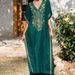 European American Style Cotton Gold Thread Embroidered Beach Sun Protection Shirt Loose Vacation Bikini Cover up Women's Clothing Swimwear 5 Colors_ecoleips.com