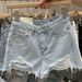 Rough Edge Denim Shorts Female Internet Celebrity New Large Size Fat Mm Loose Korean Version A Font Ripped Hot Pants_ecoleips.com
