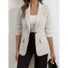 V 64003 Solid Long-sleeve Suit, Solid Color Long-sleeve Blazer, New European And American Style_ecoleips.com