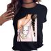 New European And American Clothing Urban Girls, Simple Plus-size Round-neck Letter Print Women's T-shirt For Summer_ecoleips.com