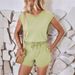 Women's Clothing Women's Summer Sleeveless Backless Tops Elastic Waist Pocket Shorts Jumpsuit Women_ecoleips.com