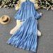 Women's Clothing Age Reducing Suit For Women, High Grade Hollow Lace Splicing Lantern Long Sleeved Shirt + High Waisted Slim Fitting Skirt_ecoleips.com