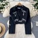 Women's Clothing High Class Lady Style Pearl Bow Short Jacket_ecoleips.com