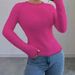 Luxury Faux Mink Soft Knit Sweater - Slim Fit Long Sleeve Turtleneck Top For Women, Elegant Fall & Winter Pullover (White, Black, Red, Deep Pink)_ecoleips.com