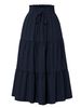 Versatile, Slimming, Streamlined A-Line Skirt: European & American Bohemian Style, Flowing, Swinging, Layered Tiered Skirt_ecoleips.com