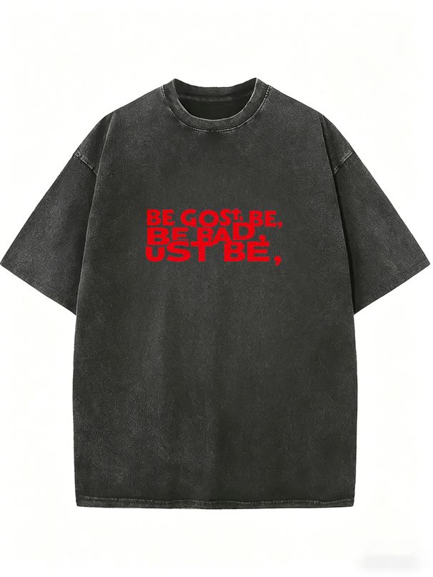 Oversized Vintage Wash Tee For Women, Comfortable Relaxed Fit Short Sleeve T-Shirt For Modern Street Fashion_ecoleips.com