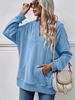 Women's Hoodie With Kangaroo Pocket, Casual Sweatshirt_ecoleips.com