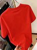 Women's Fresh Solid Crew Neck Tee, Loose Soft Casual Top For Summer Office Commuting & Afternoon Tea Dates_ecoleips.com
