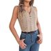 Real Shot Of 2026 Spring/Summer European And American Buttoned V-neck Hollowed-out Sleeveless Top, Vacation Knitwear,_ecoleips.com