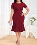 plus Size Patchwork Maxi Dress Embroidered Floral A-Line Skirt Slimming Fit Casual Ankle-Length Summer Cocktail Dress_ecoleips.com
